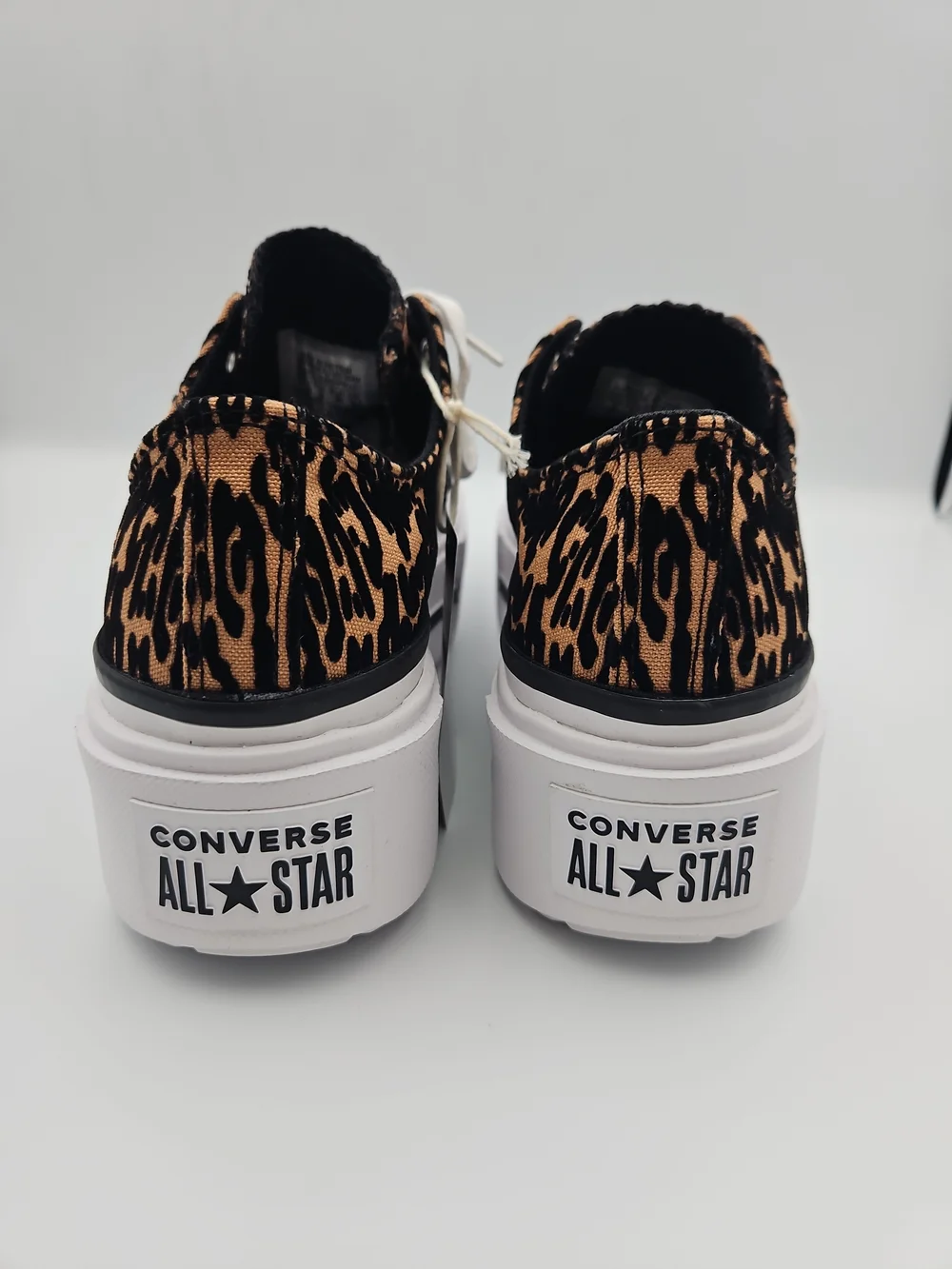 Converse Leopard-Print Low-Top Platform Sneakers - Brown & Black - Picture 5 of 9